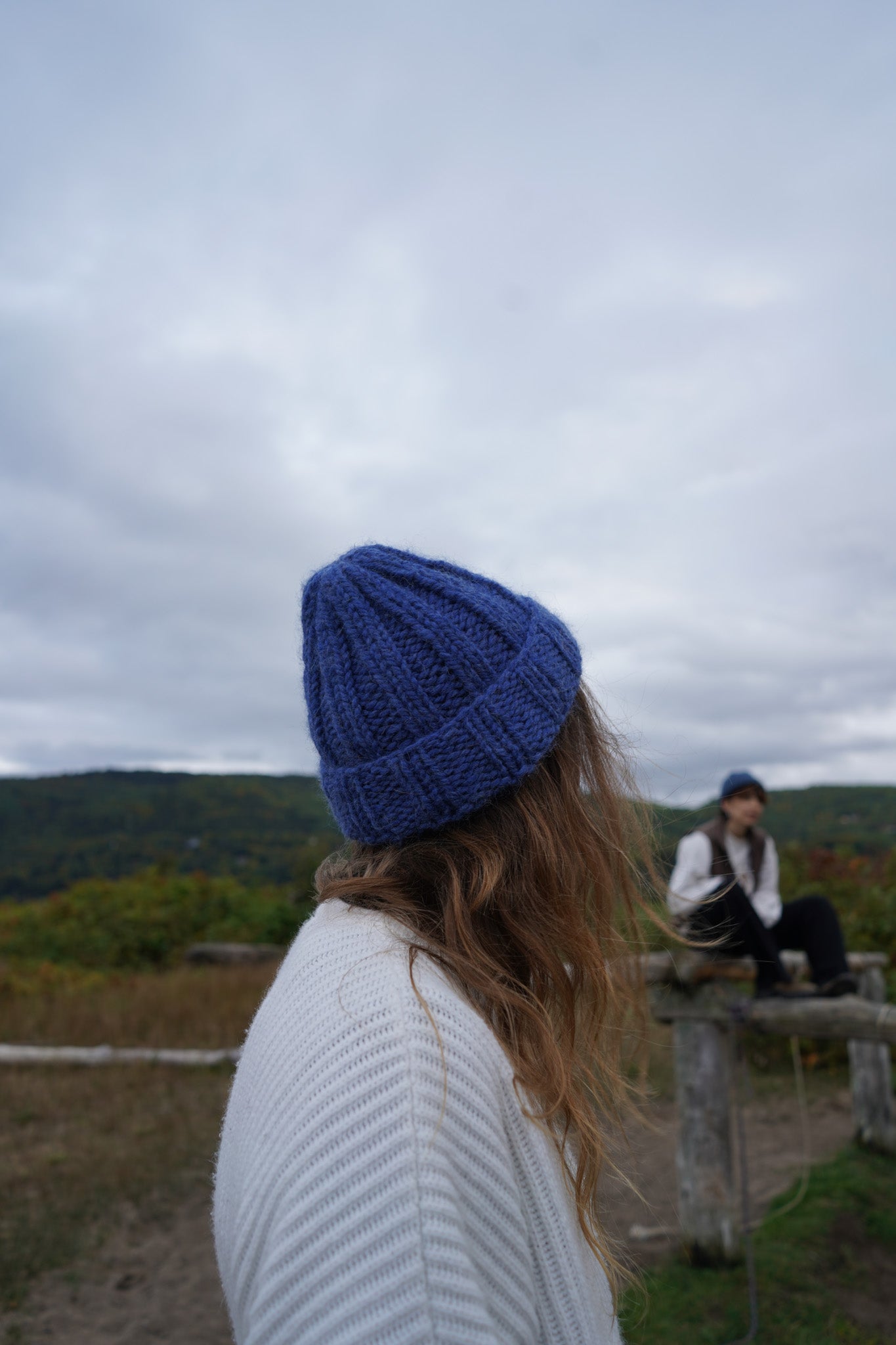 Heavy beanie Peru Bleu