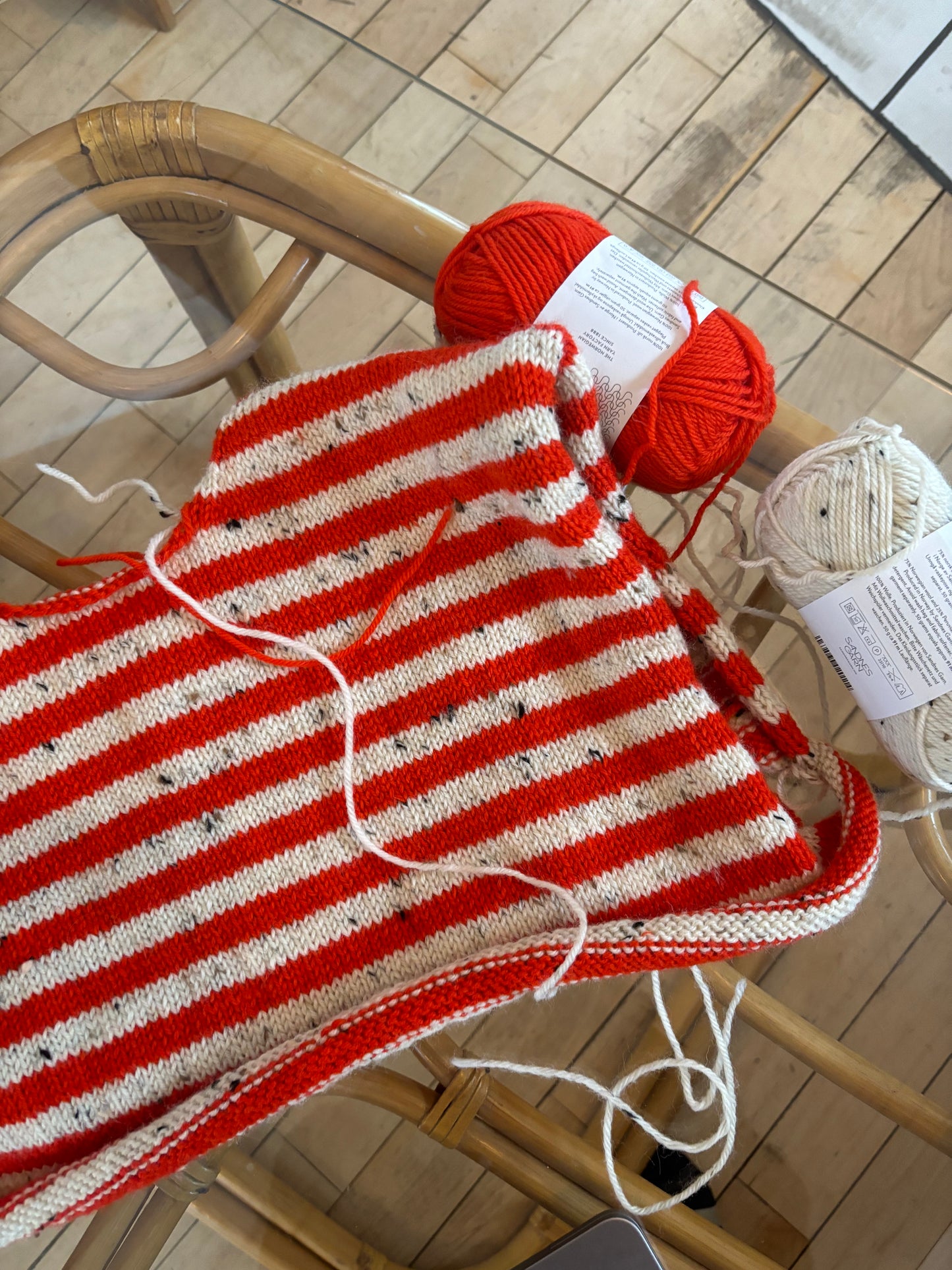KIT - Olga sweater - Orange stripes